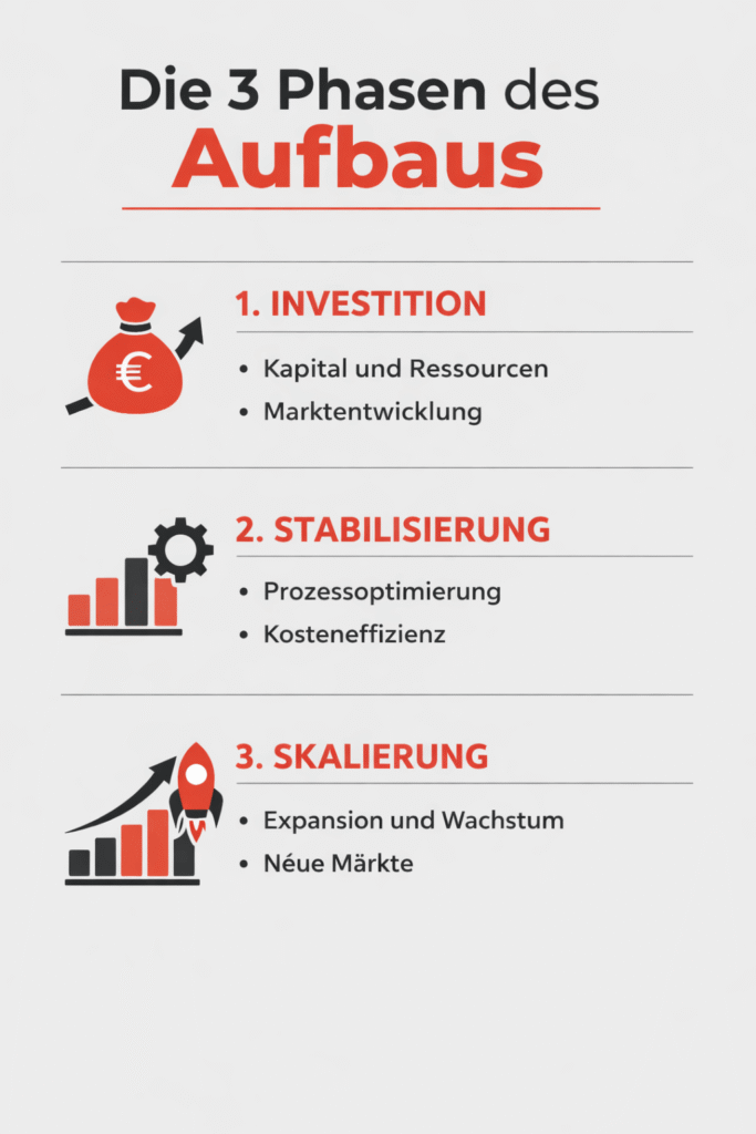 Die 3 Phasen des Aufbaus